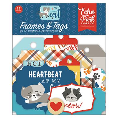 Echo Park I Love My Cat Die Cuts - Frames & Tags